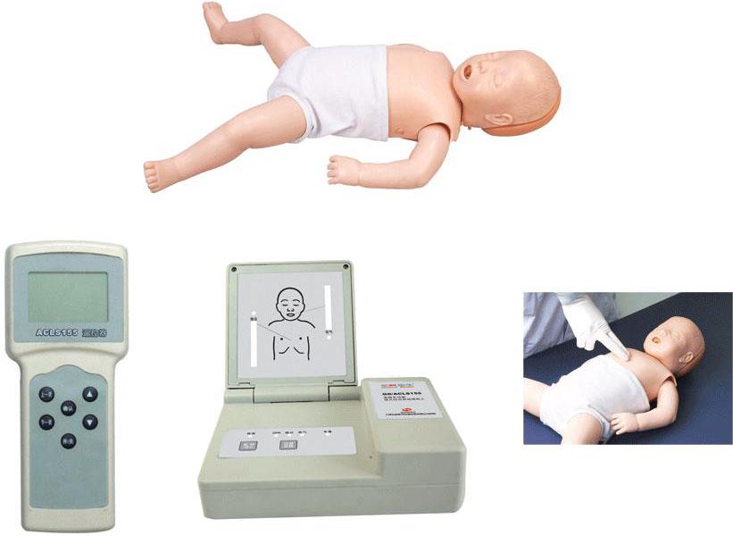 本系统提供婴儿ACLS综合急救技能训练系统。模拟人根据婴儿解剖特征和生理特点而设计。