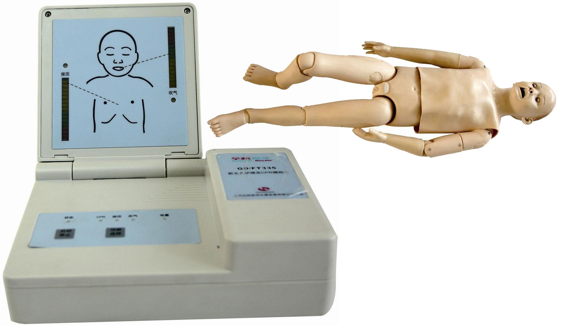 本系统提供儿童ACLS综合急救技能训练系统。模拟人根据五岁儿童解剖特征和生理特点而设计。适用于各大医院、医学院、卫校急救模拟操作。